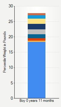 Weight chart for boys  11 months of age