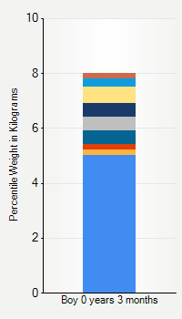 Weight chart for boys  3 months of age