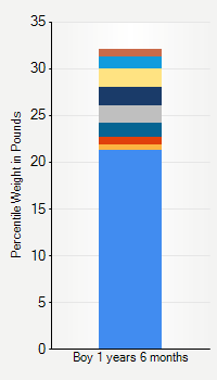 Weight chart for boys 1 year 6 months of age