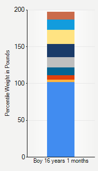 Weight chart for boys 16 years 1 month of age