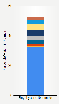 Weight chart for boys 4 years 10 months of age