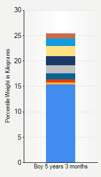 Weight chart for boys 5 years 3 months of age