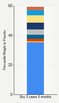 Weight chart for boys 5 years 8 months of age