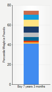 Weight chart for boys 7 years 3 months of age