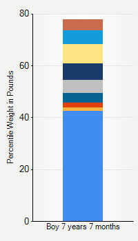 Weight chart for boys 7 years 7 months of age